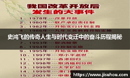 史鸿飞的传奇人生与时代变迁中的奋斗历程揭秘